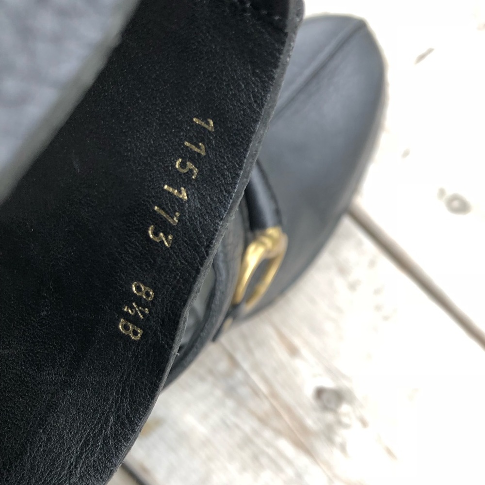 Gucci Horsebit Clogs 8.5 Black Shoes Vintage Mules - Picture 12 of 14